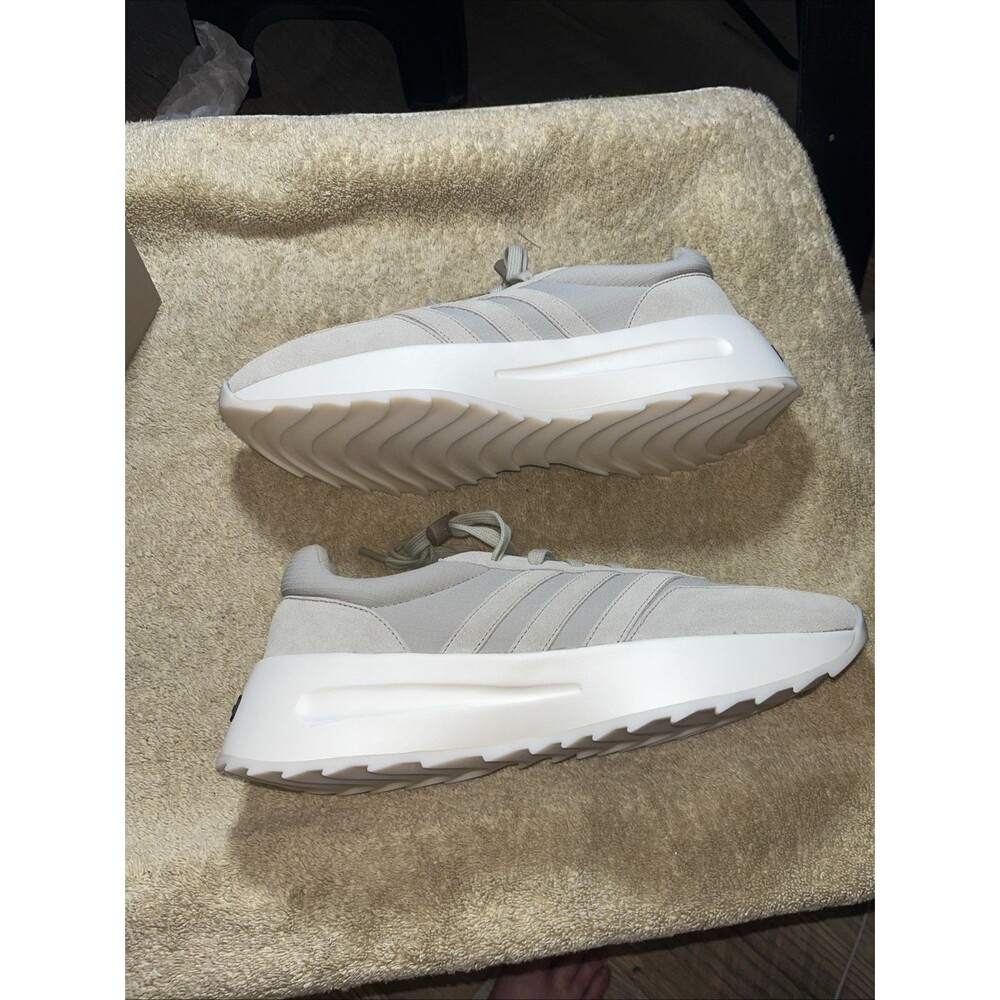 Size 11.5 - Fear of God Athletics x adidas Los Angeles Runner Sesame Cloud White - Picture 11 of 15